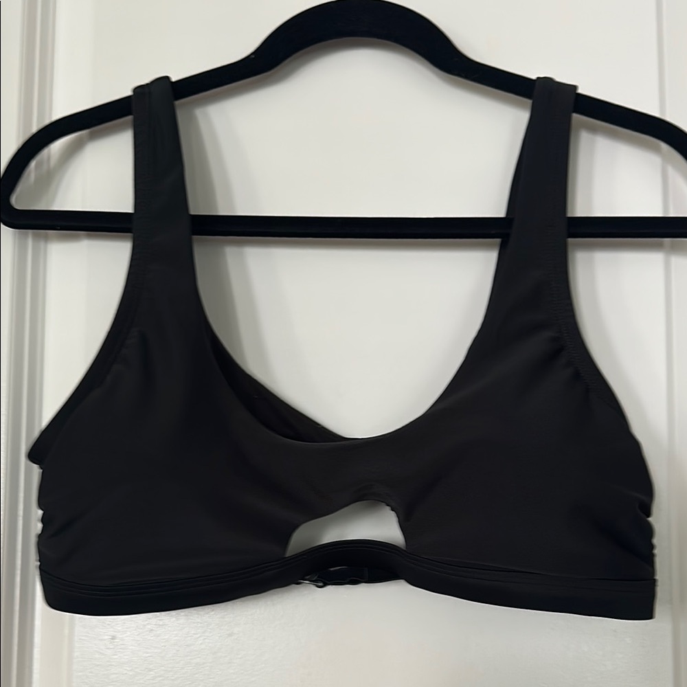 Time and Tru Black bikini top with Cutout Detail size medium